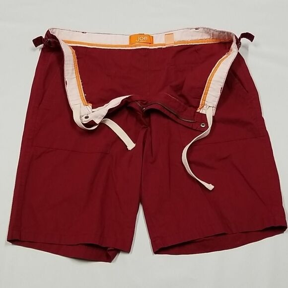 🎁5/$25 Joe Fresh Shorts Men's Size 36 Red Side Pockets Zipper and Snap Camping - Picture 3 of 7